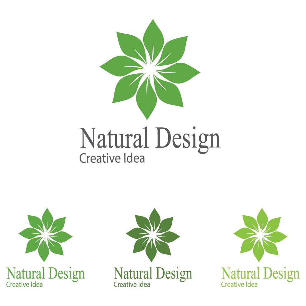plantilla de logotipo de diseño de ilustración de vector de icono de hoja
