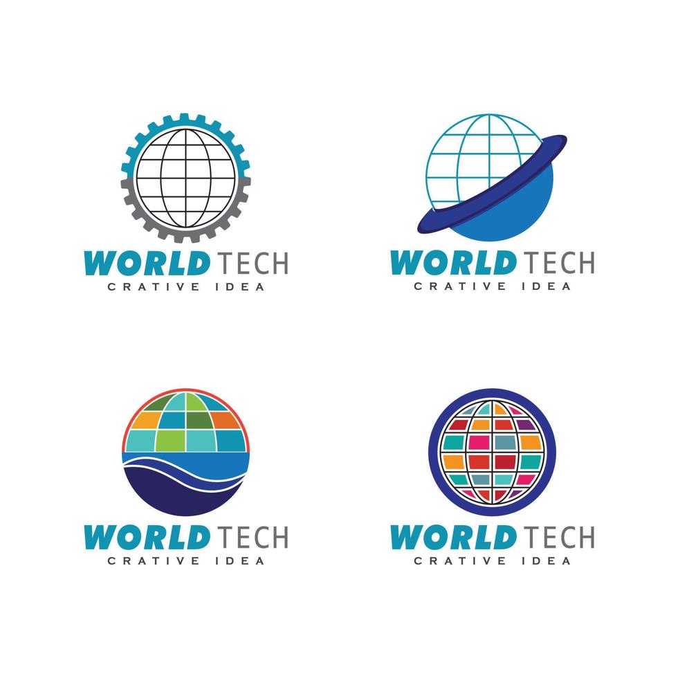 Technology logo template vector illustration