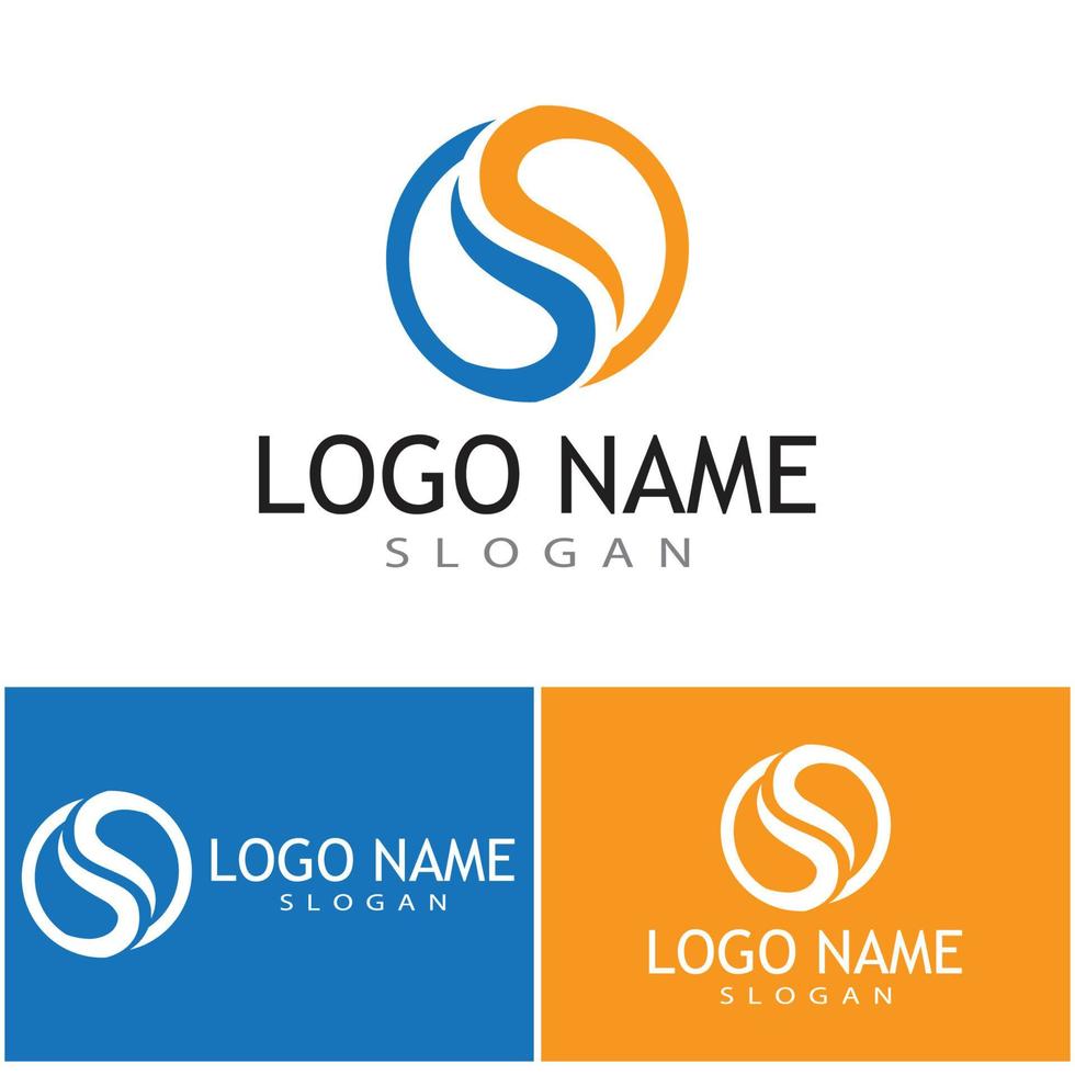 vector de diseño de logotipo de letra s corporativa empresarial