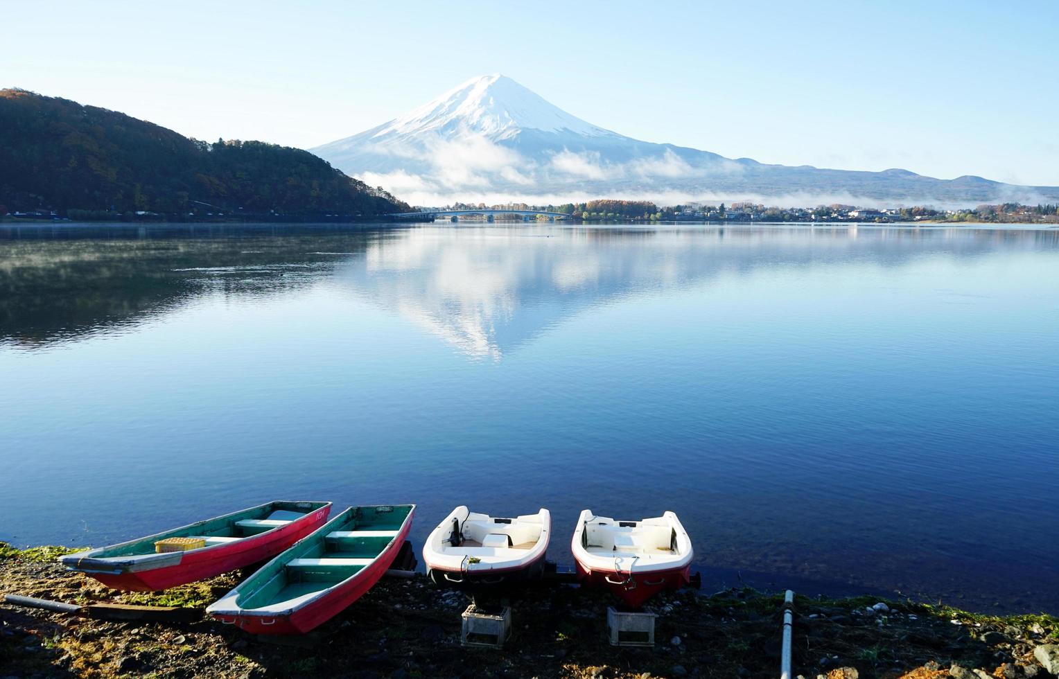 View of the majestic mount Fuji in Japan photo