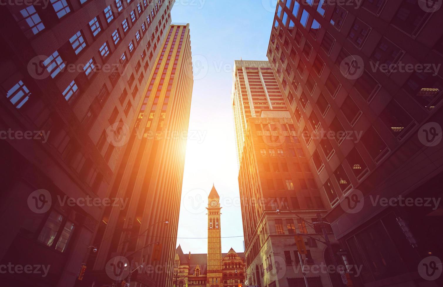 Scenic Toronto financial district skyline and modern architecture skyline photo