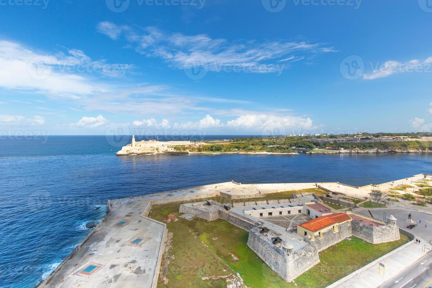 Famous Morro Castle Castillo de los Tres Reyes del Morro, a fortress guarding the entrance to Havana bay in Havana, Cuba photo