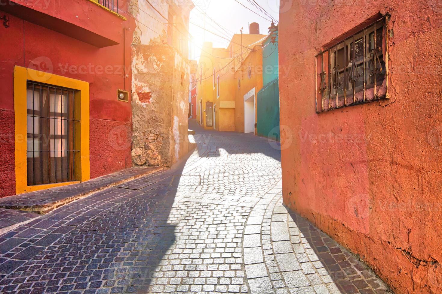 guanajuato, méjico, pintorescas calles del casco antiguo foto