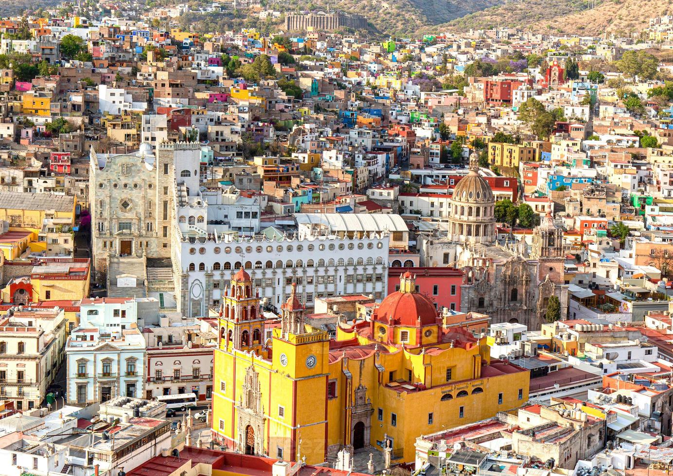 Guanajuato panoramic view from a scenic city lookout photo