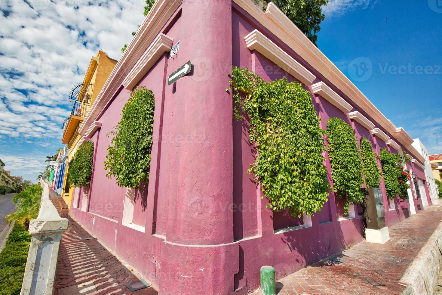 Mexico, Mazatlan, Colorful old city streets in historic city center photo