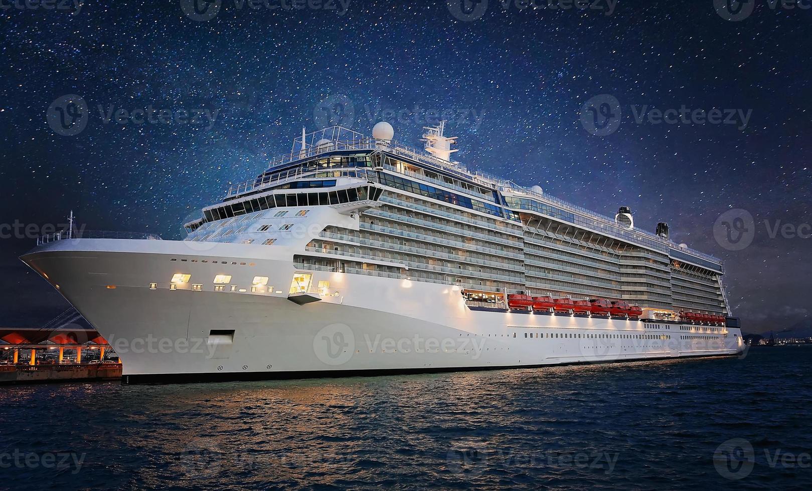 Cruise ship heading to vacation photo
