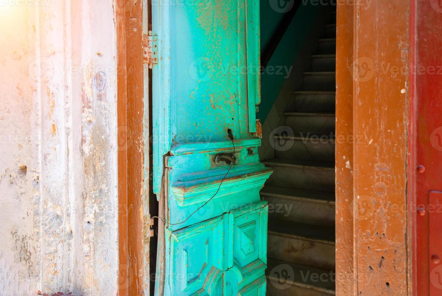 Scenic colorful Old Havana streets in historic city center of Havana Vieja near Paseo El Prado and Capitolio photo