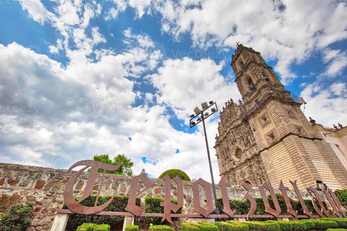 Mexico, Tepotzotlan Francisco Javier Church at early sunset photo