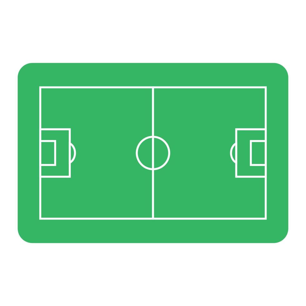 campo de fútbol, campo de fútbol o campo de fútbol, ilustración vectorial en diseño plano vector
