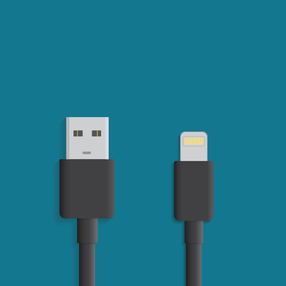 rayo cable usb vector