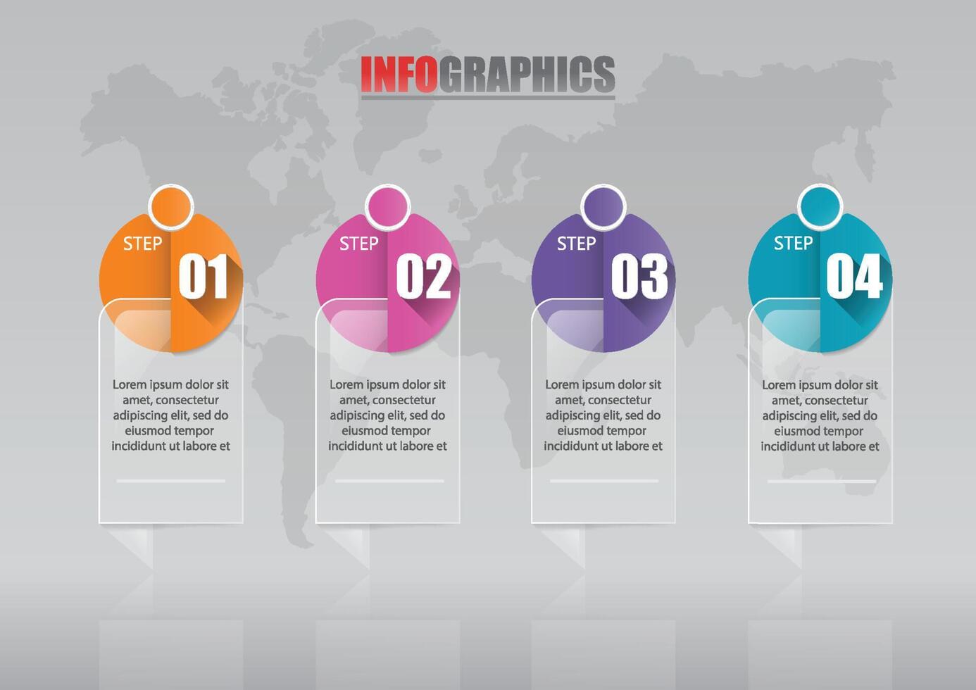 Infographic design vector and marketing icons can be used for workflow layout, diagram, annual report, web design. Business concept with 4 options, steps or processes.