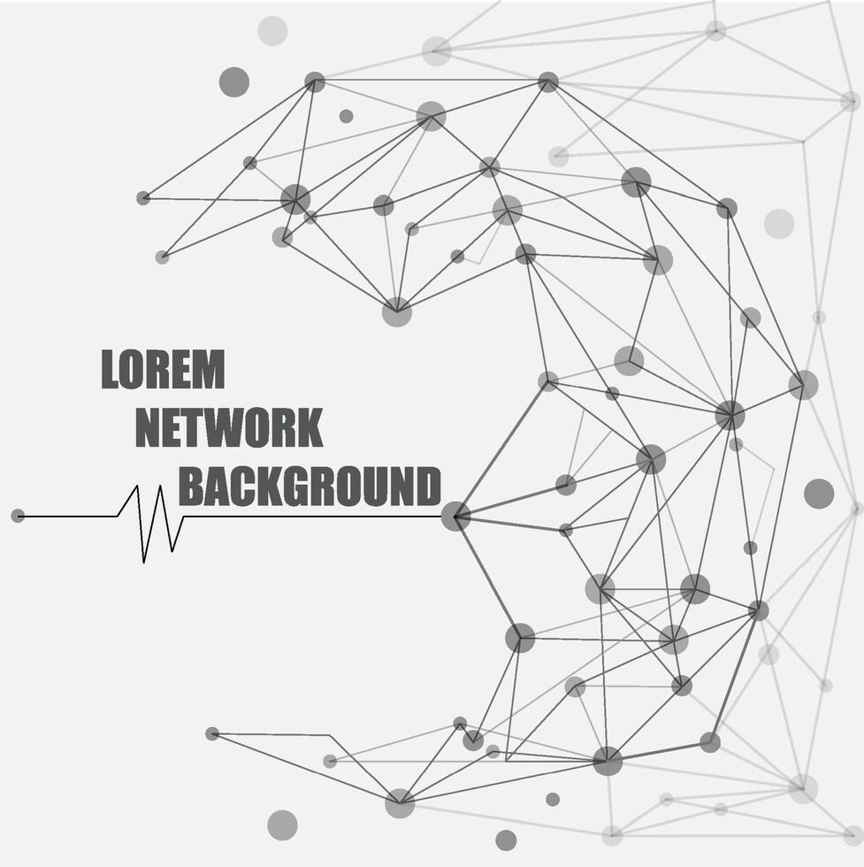 Design Technology Network background. Connection Concept vector