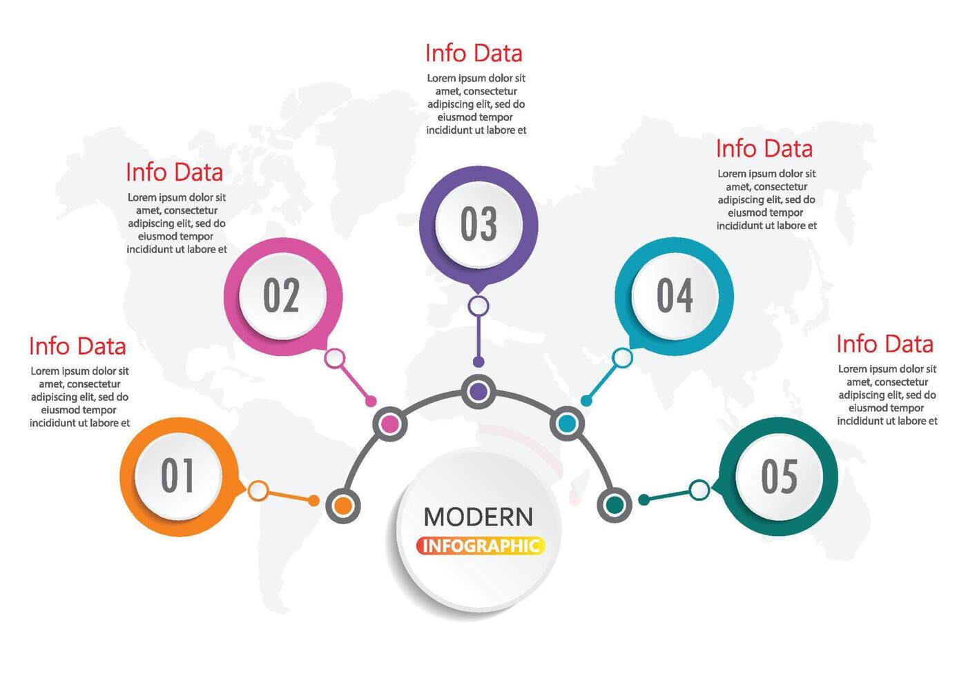 Abstract infographics number options template. Vector illustration. Can be used for workflow layout, diagram, business step options, banner, web design. Business data visualization. Process chart.