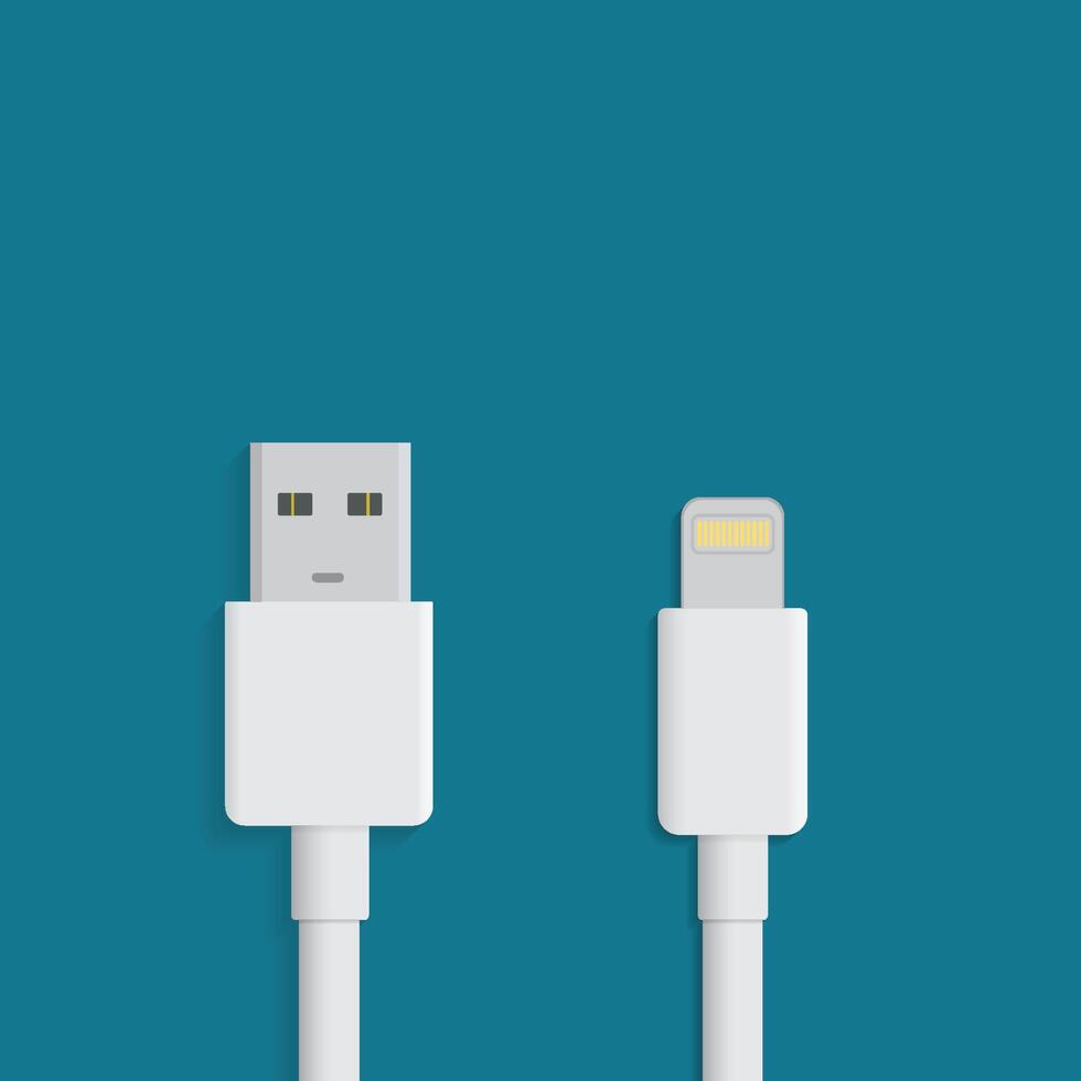 Lightning Cable USB 6900747 Vector Art at Vecteezy