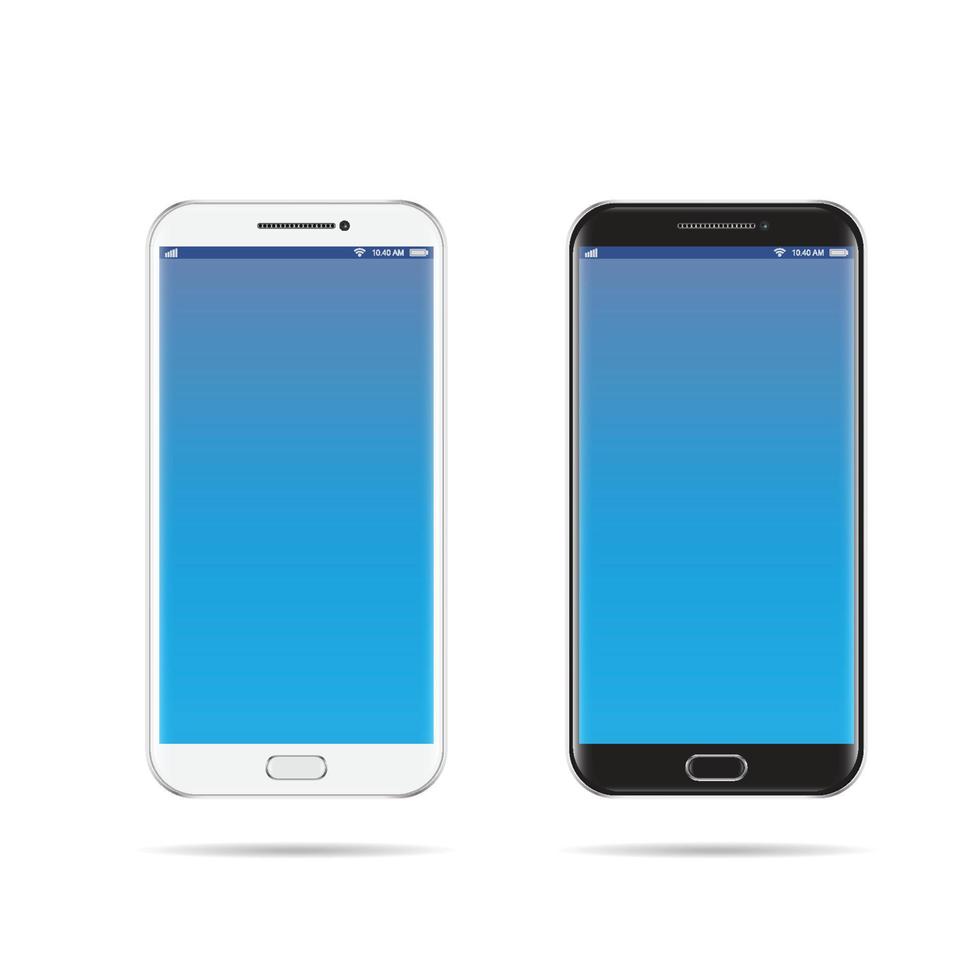 Smartphone, mobile phone isolated, realistic vector illustration.