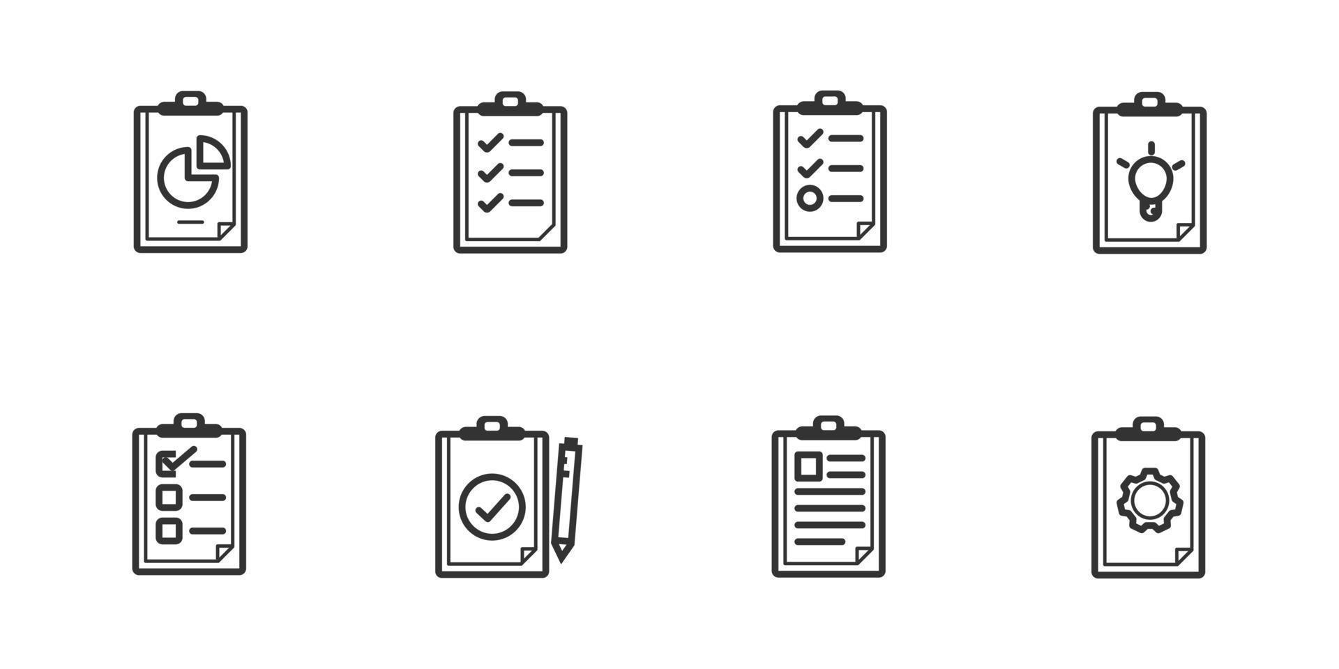 icono de lista de verificación de hoja de documento comercial. formulario de solicitud de informe gráfico simple de trazo fino. contorno vectorial vector