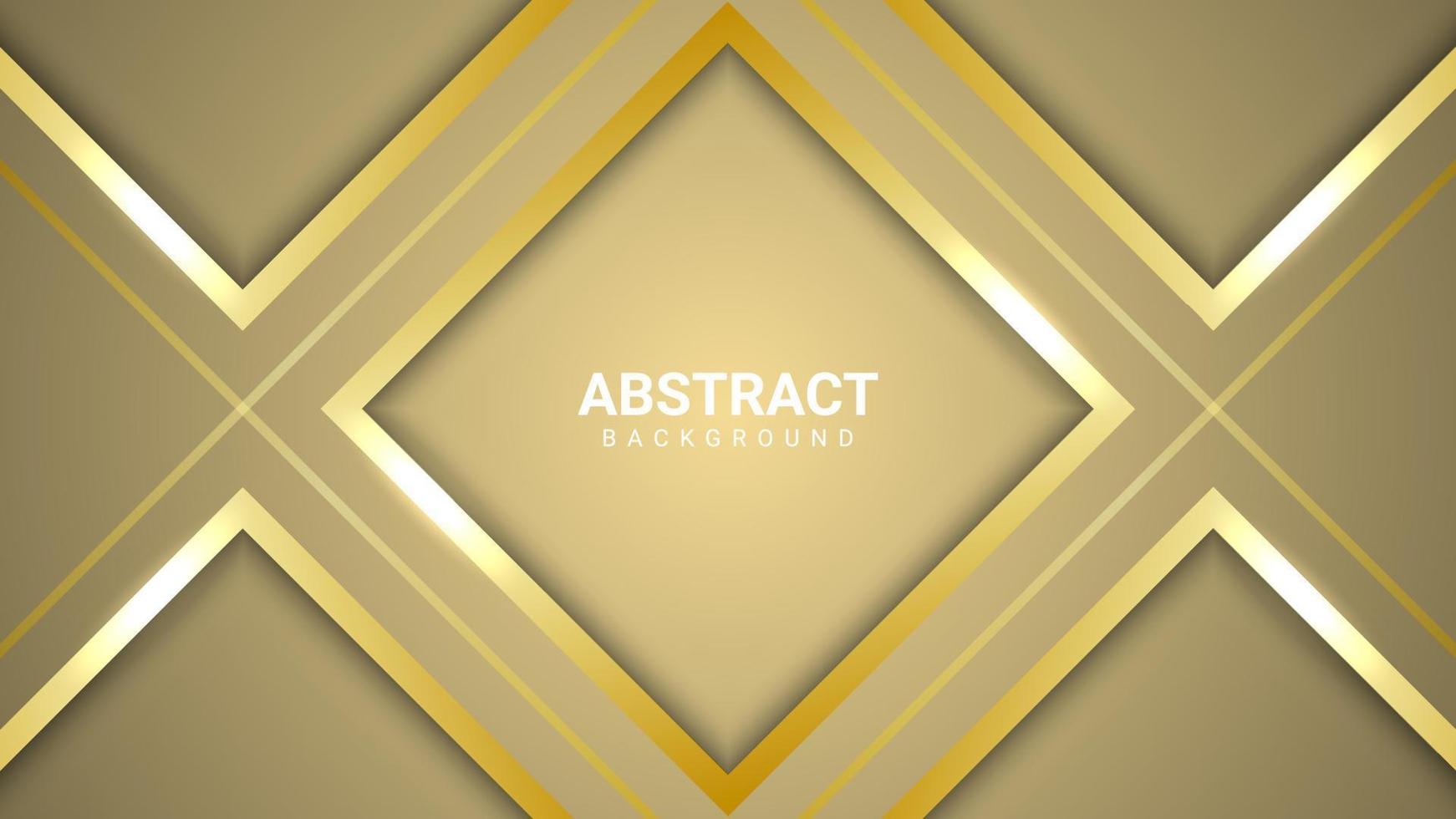 square shape background with golden lines vector