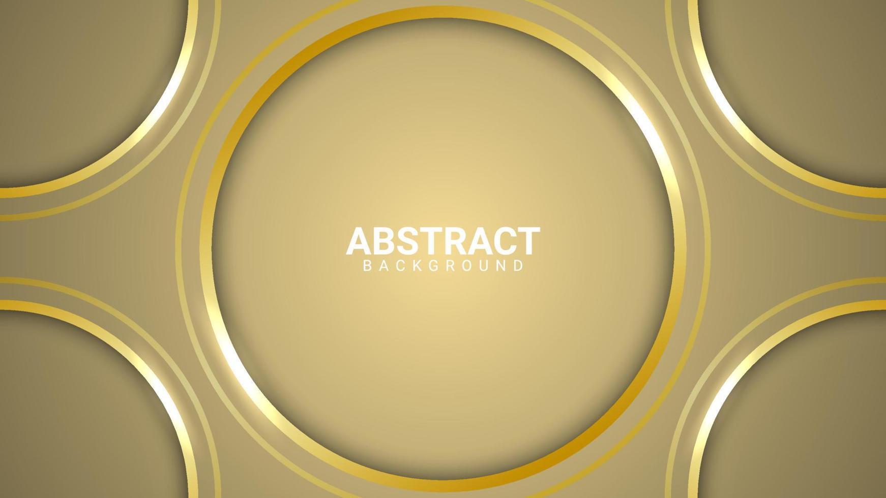circle shape background with golden linest vector