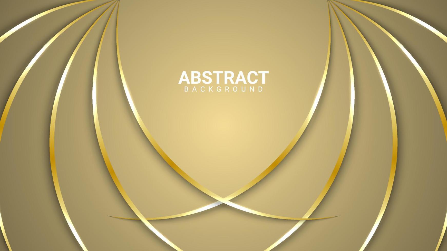 brown abstract background with golden lines vector