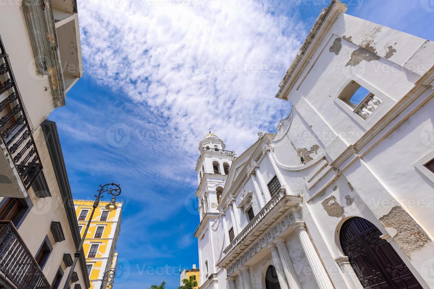 Veracruz, colorful streets and colonial houses in historic city center, one of the main city tourist attractions photo