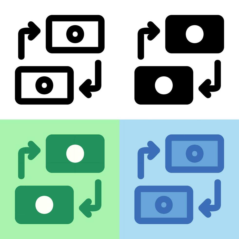 Illustration vector graphic of Transaction Icon. Perfect for user interface, new application, etc