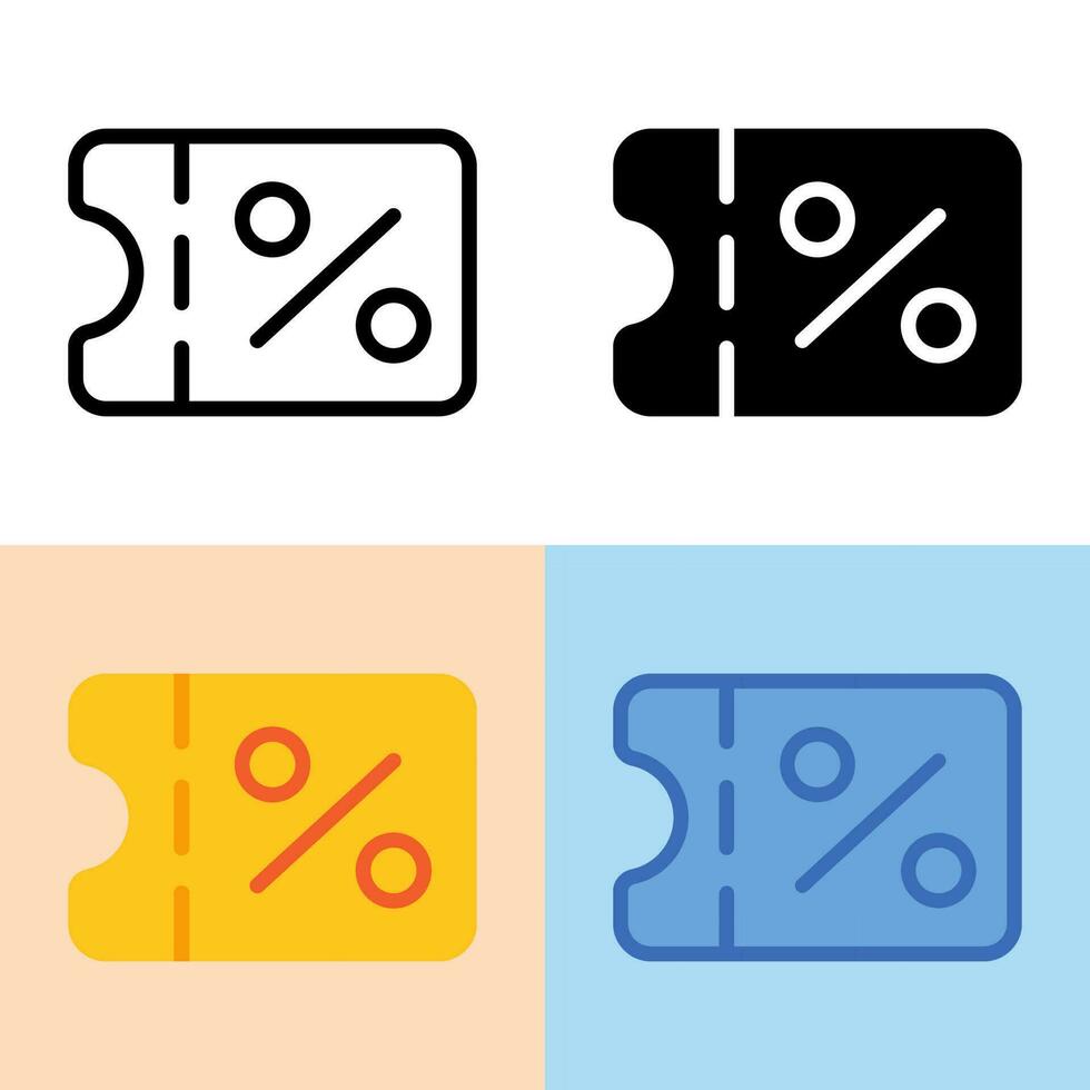 Illustration vector graphic of Voucher Icon. Perfect for user interface, new application, etc