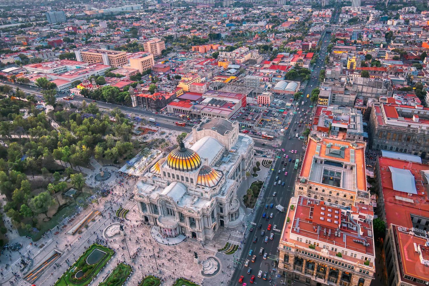 Panoramic view of Mexico City from the observation deck at the top of Latin American Tower Torre Latinoamericana photo