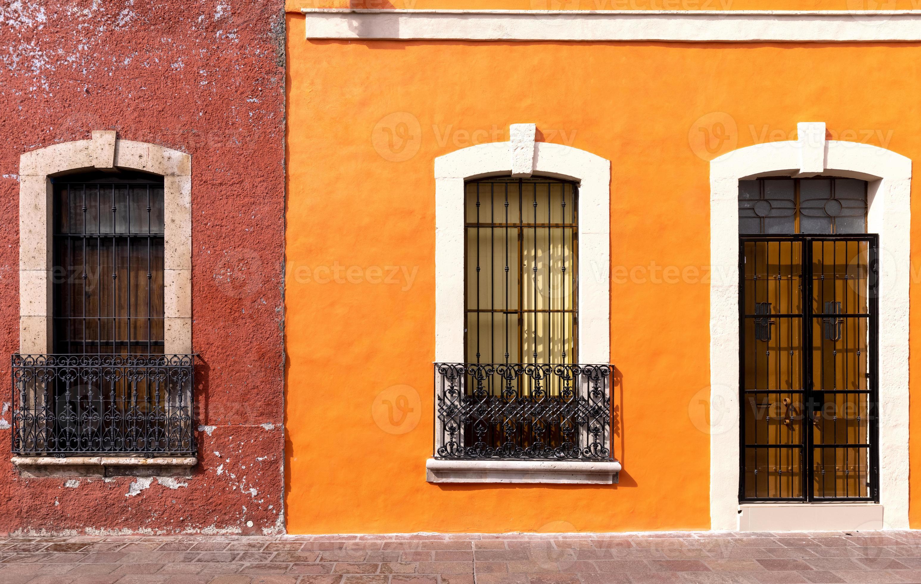 Morelia, Michoacan, colorful streets and colonial houses in Morelia historic city center, one of