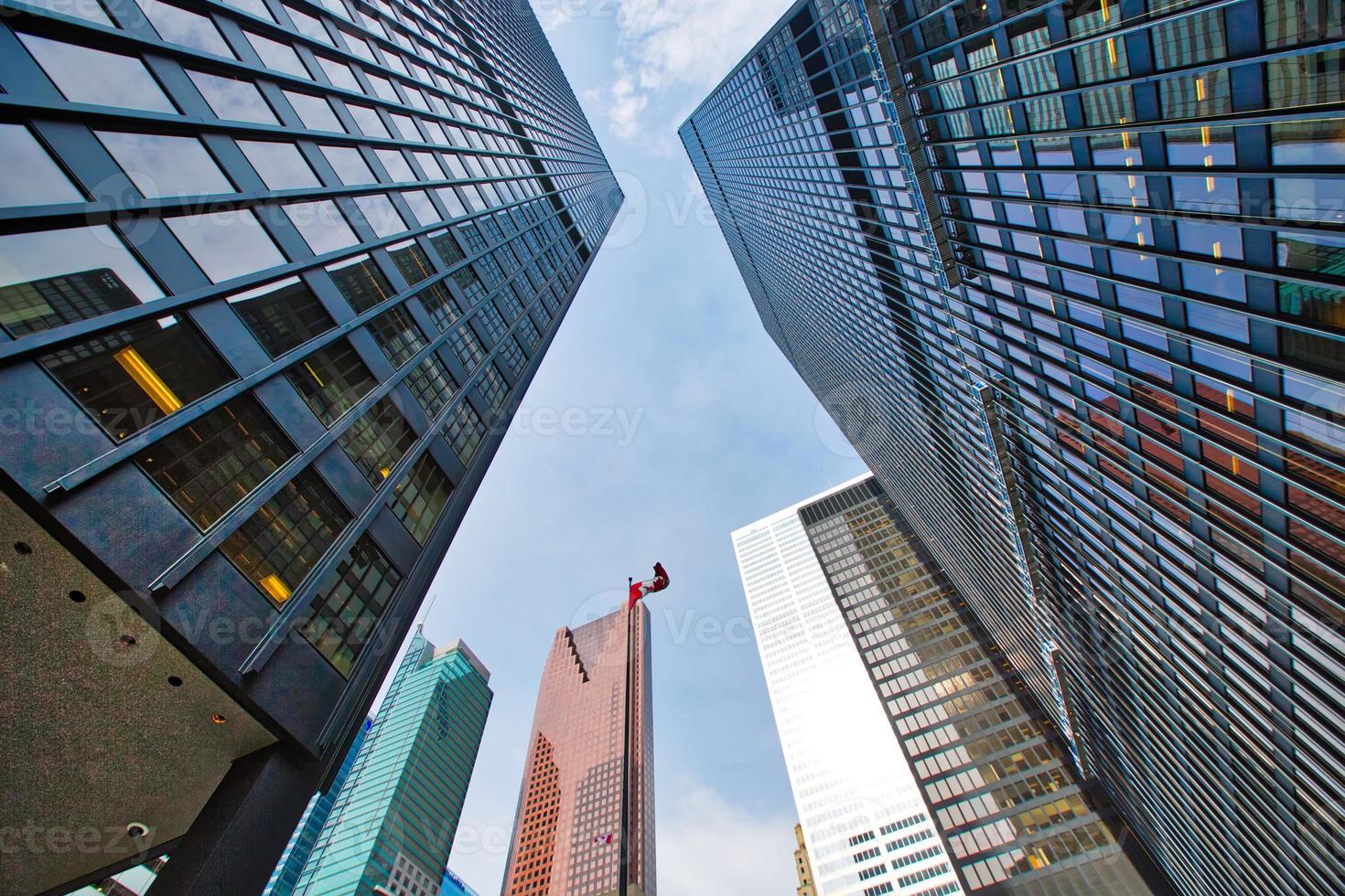 horizonte escénico del distrito financiero de toronto y horizonte de arquitectura moderna foto