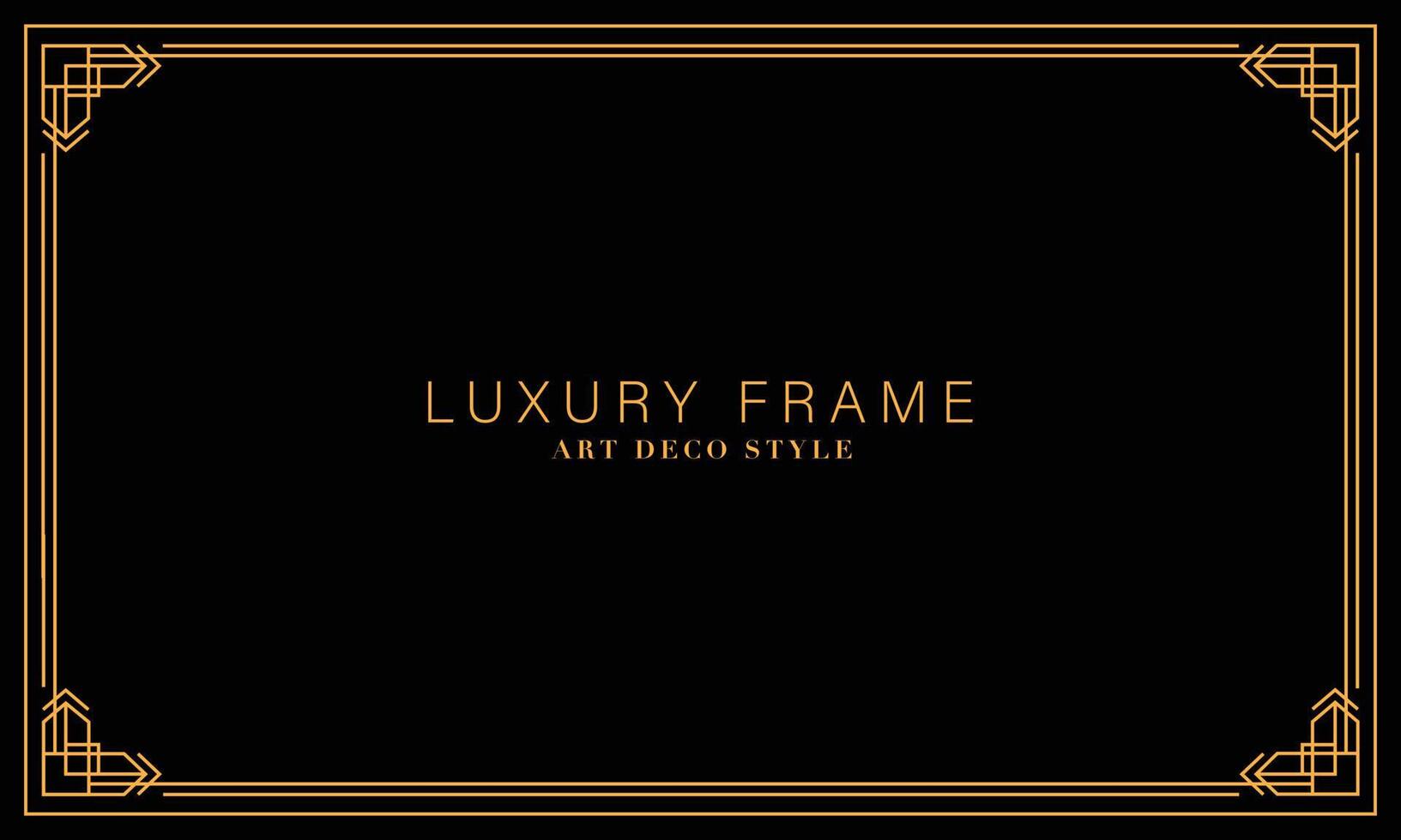 Art deco golden frames background. Vector illustration for design