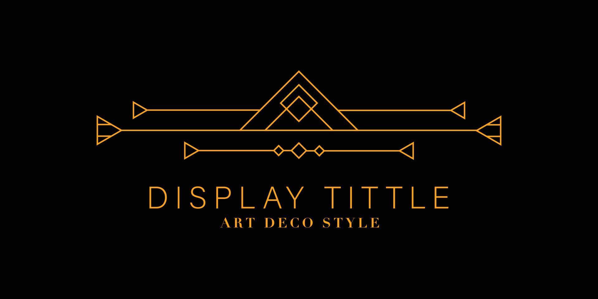 Art Deco vintage for copyspace. classy illustration ornament for text design. Retro party geometric background. Vector illustration for glamour style.
