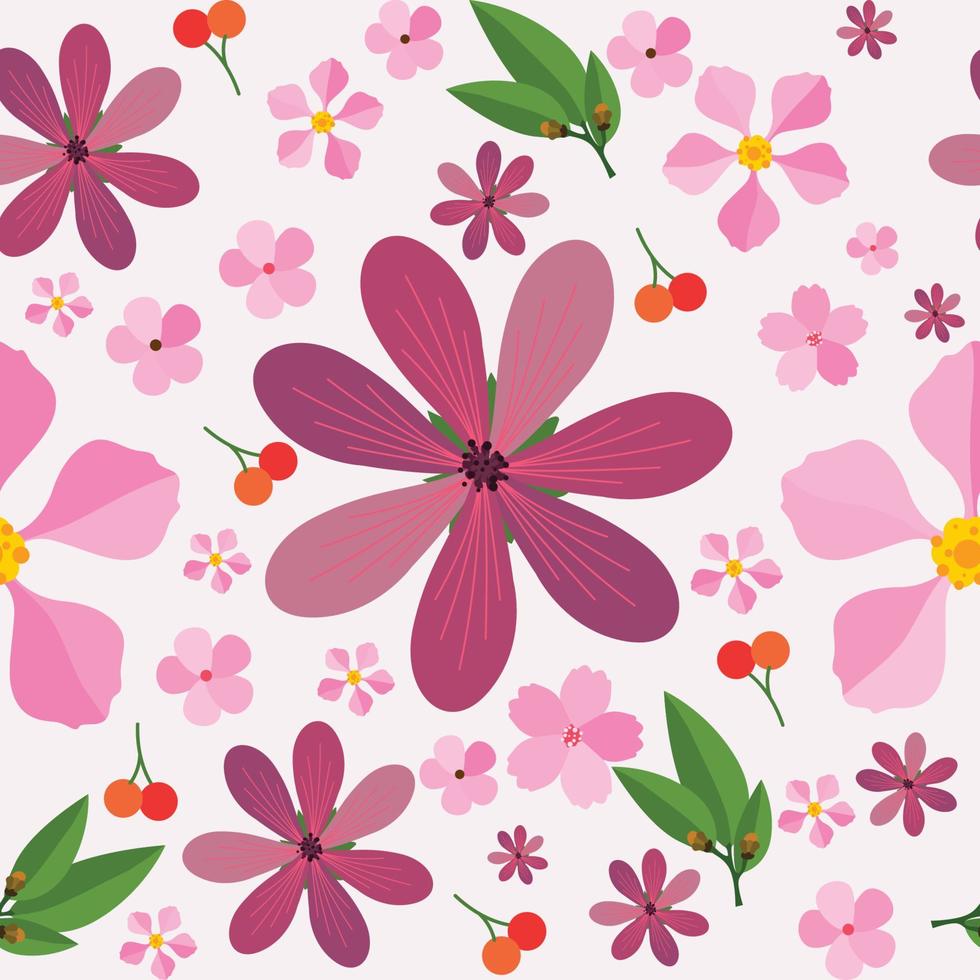 Cherry Blossom Cartoon Concept vector