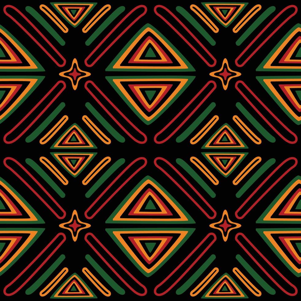 Pan Africa Seamless Pattern Concept vector
