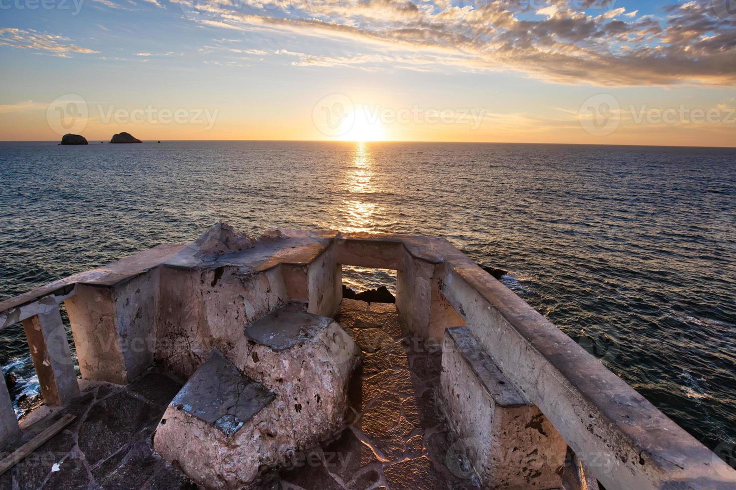 Scenic Mazatlan sea promenade El Malecon with ocean lookouts and scenic landscapes photo