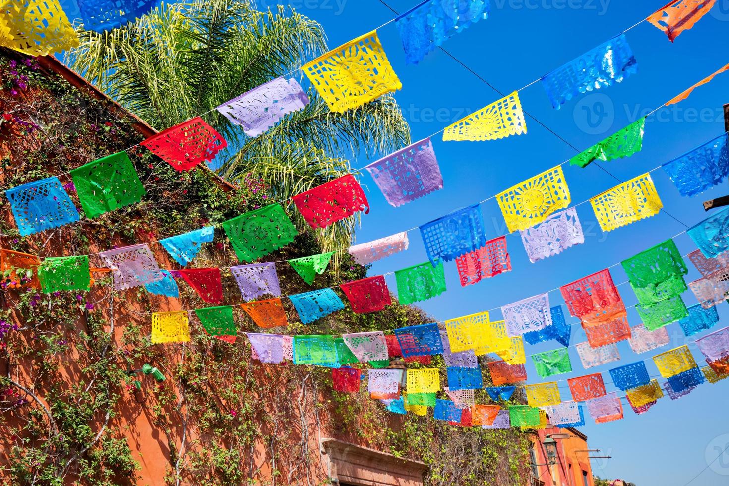 Mexico, Colorful buildings and streets of San Miguel de Allende in historic city center photo