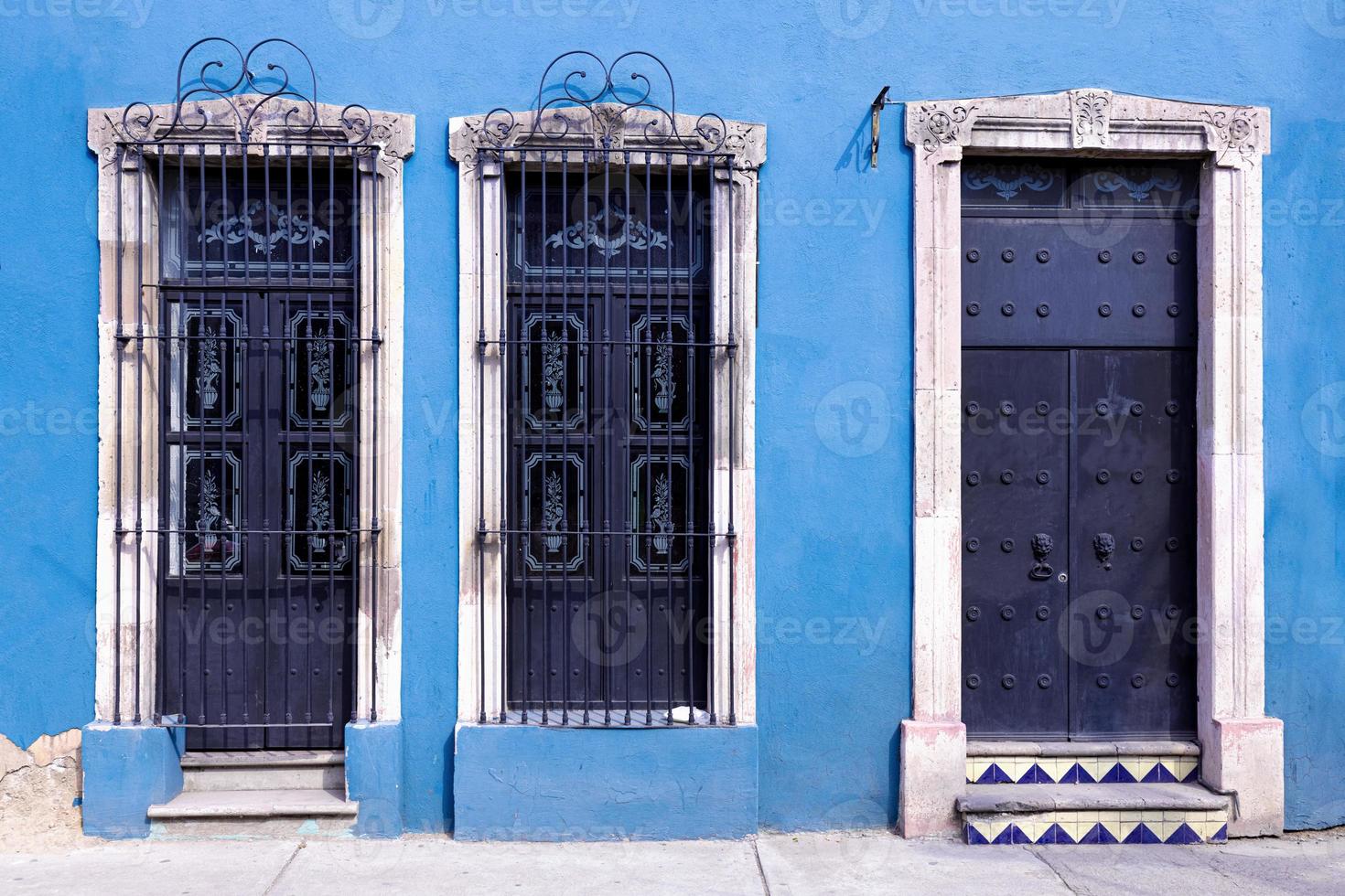 Central Mexico, Aguascalientes colorful streets and colonial houses in historic city center, one of the main city tourist attractions photo