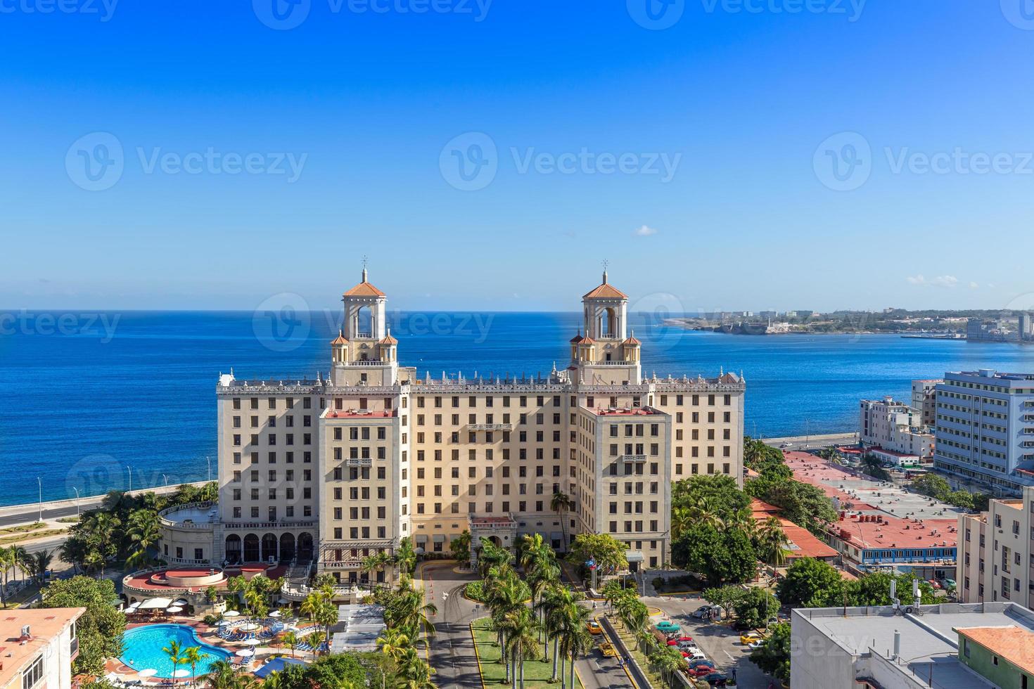 Famous historic Hotel Nacional in Havana near Malecon in Vedado district photo
