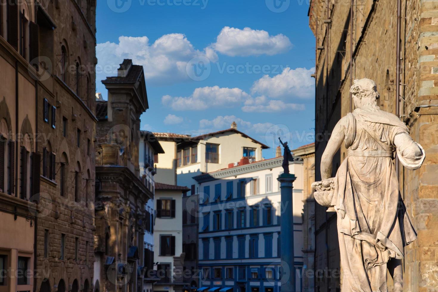 Beautiful old Florence bridges in historic city center photo