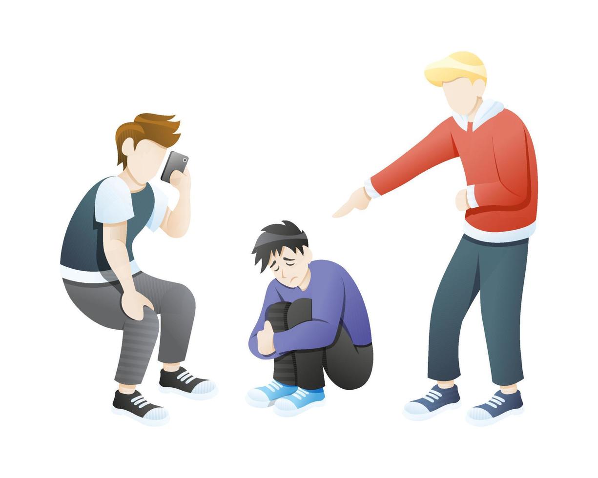 Bullying or humiliation at school or college vector