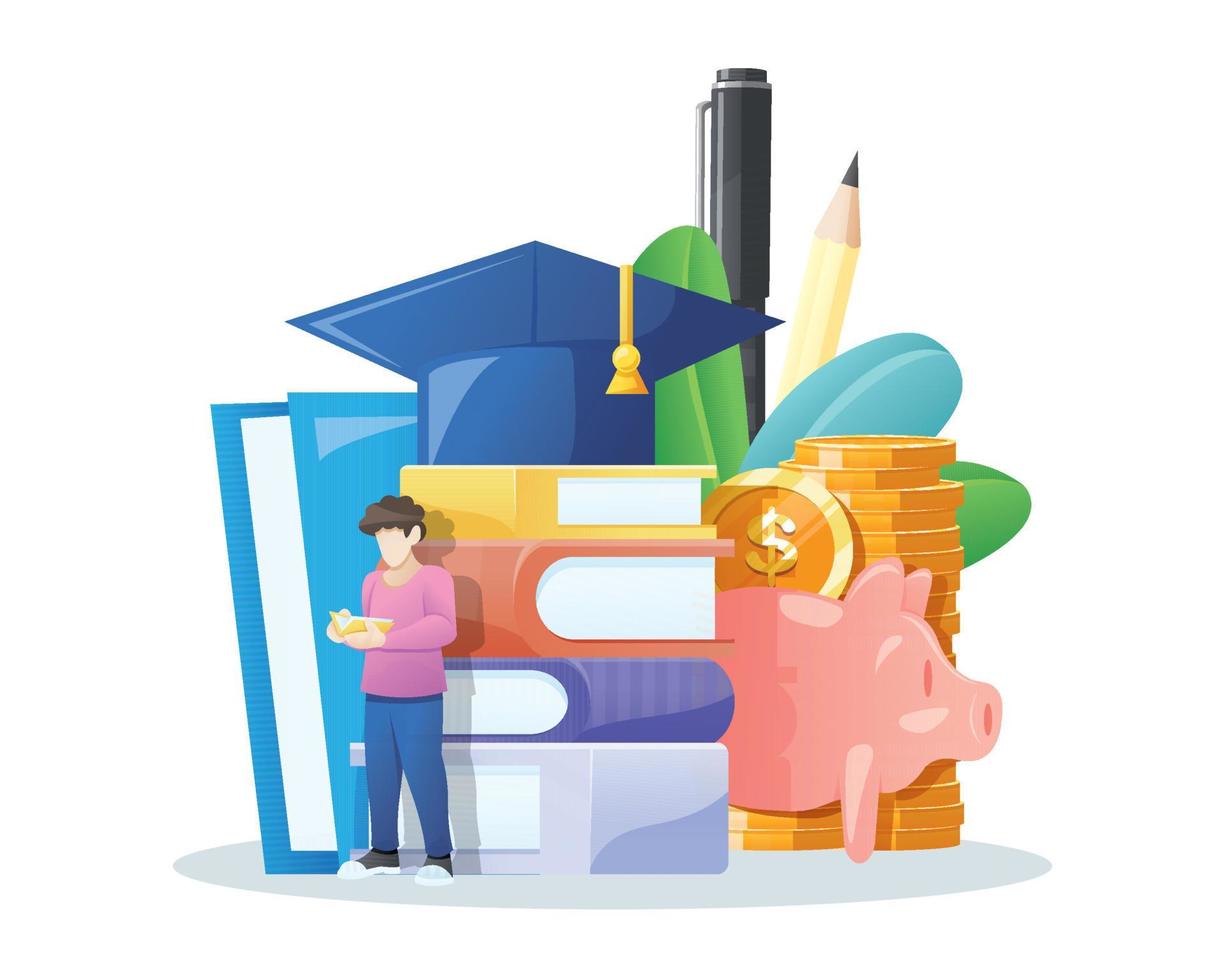 Investment in knowledge illustration vector