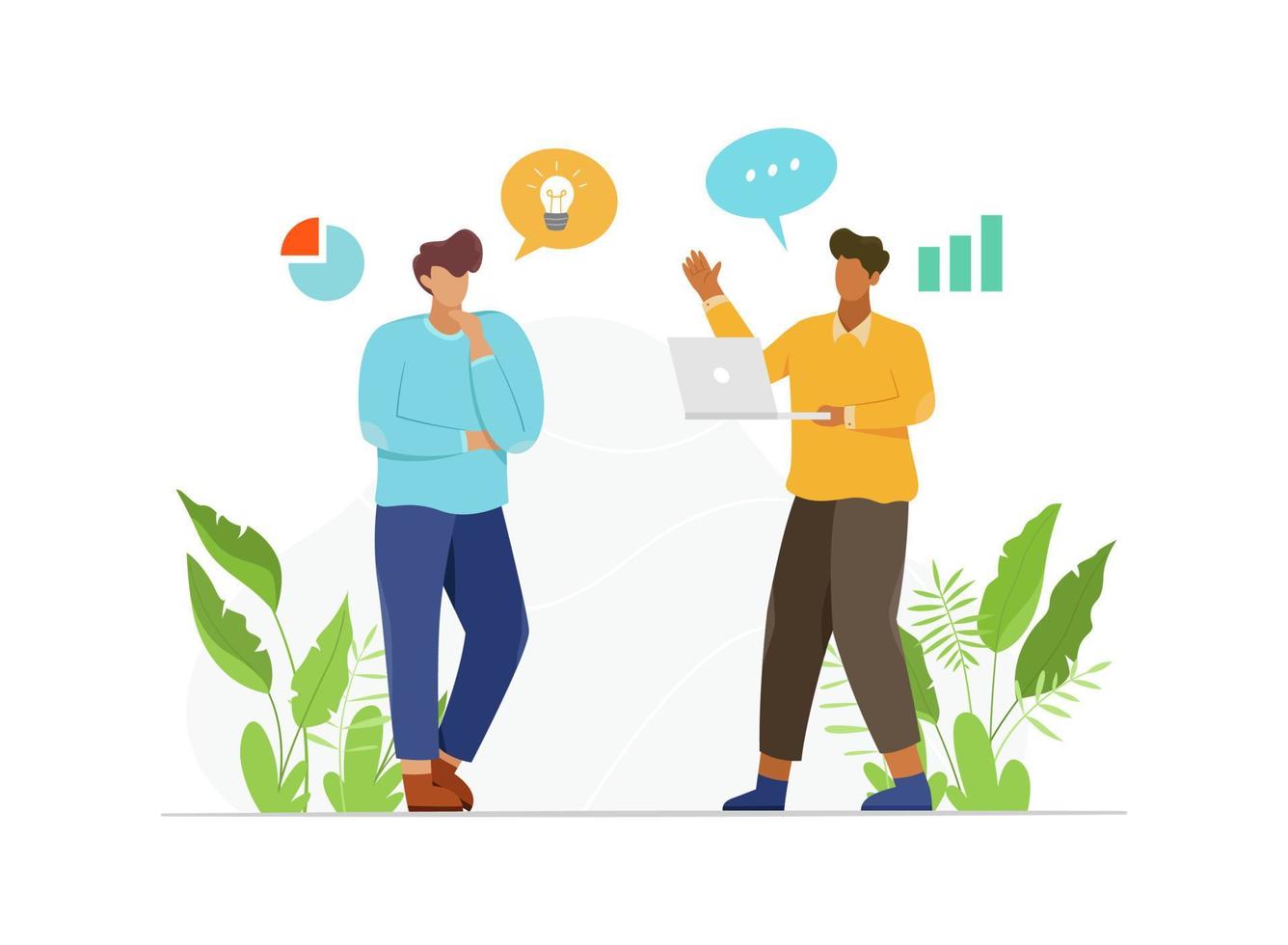Creative business team illustration vector