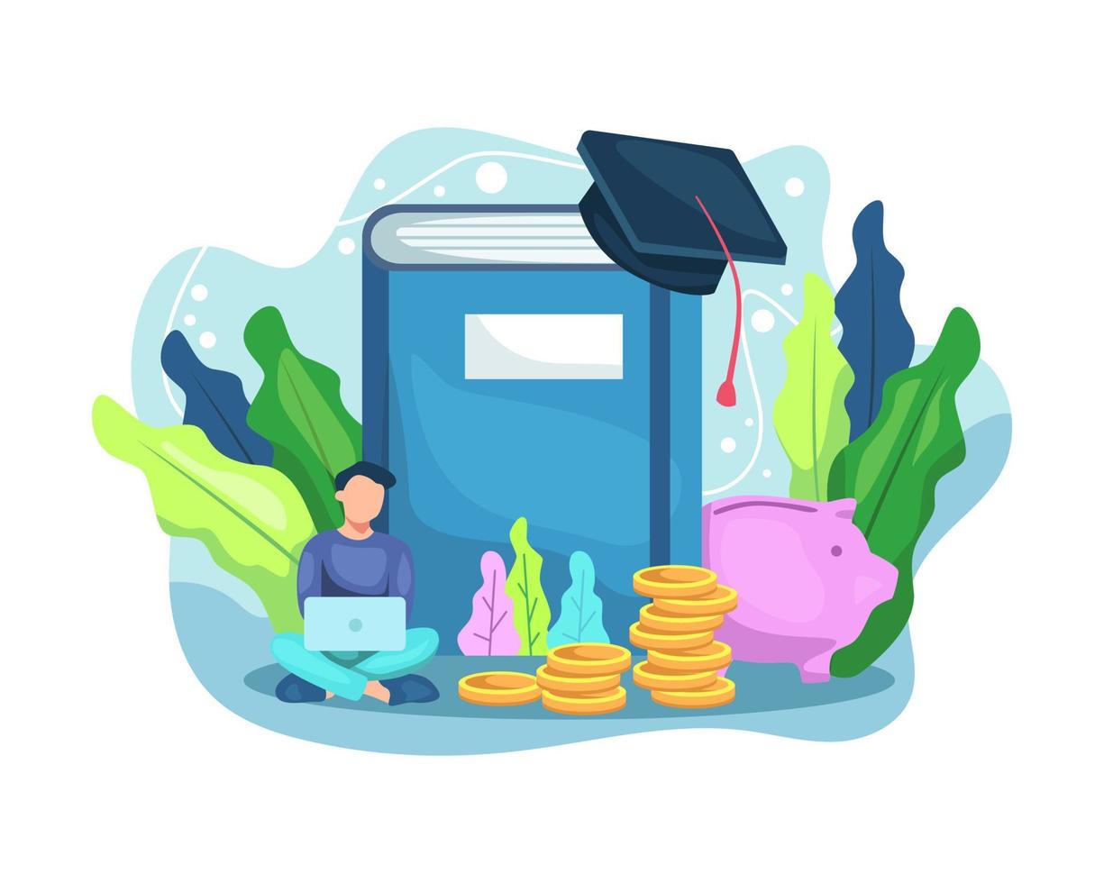 Vector illustration Investment in knowledge