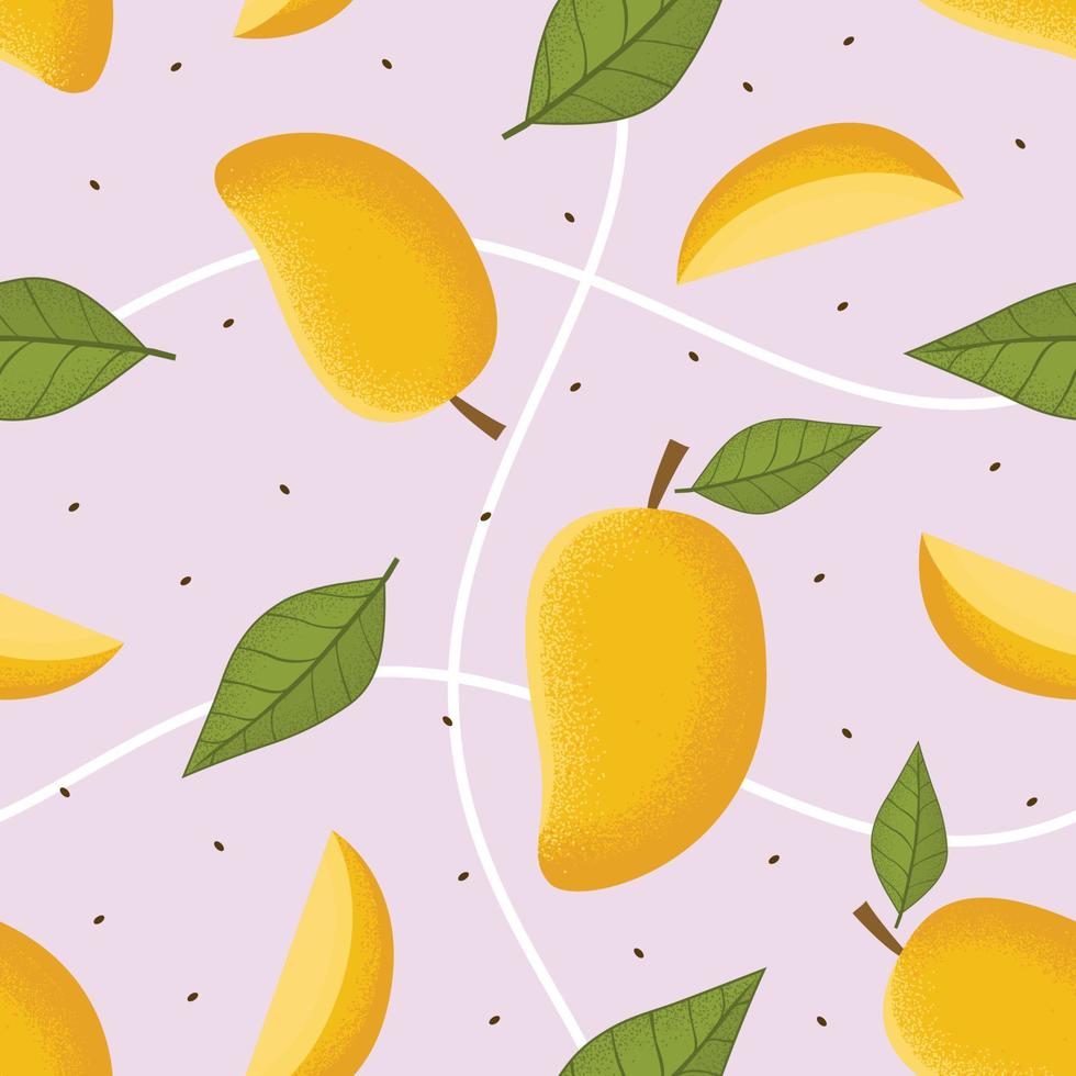 patrón sin costuras de mango. fondo transparente de mango. mango, fruta, gráfico, seamless, patrón vector