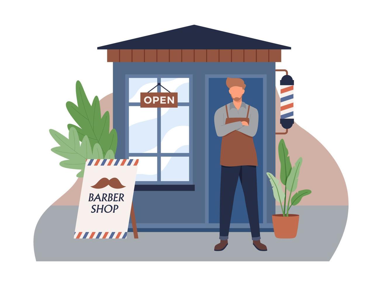Man with the haircut business vector