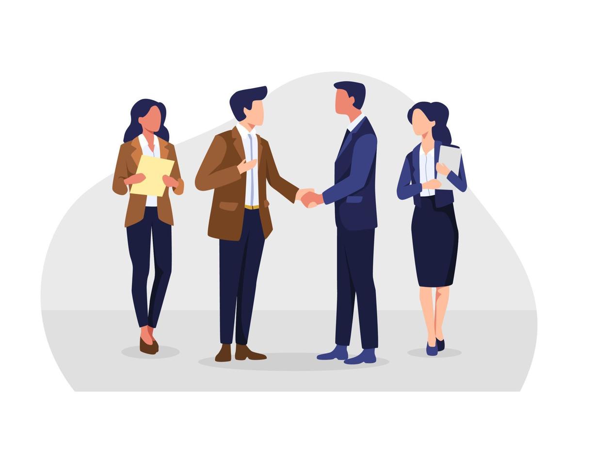 Business partnership illustration vector