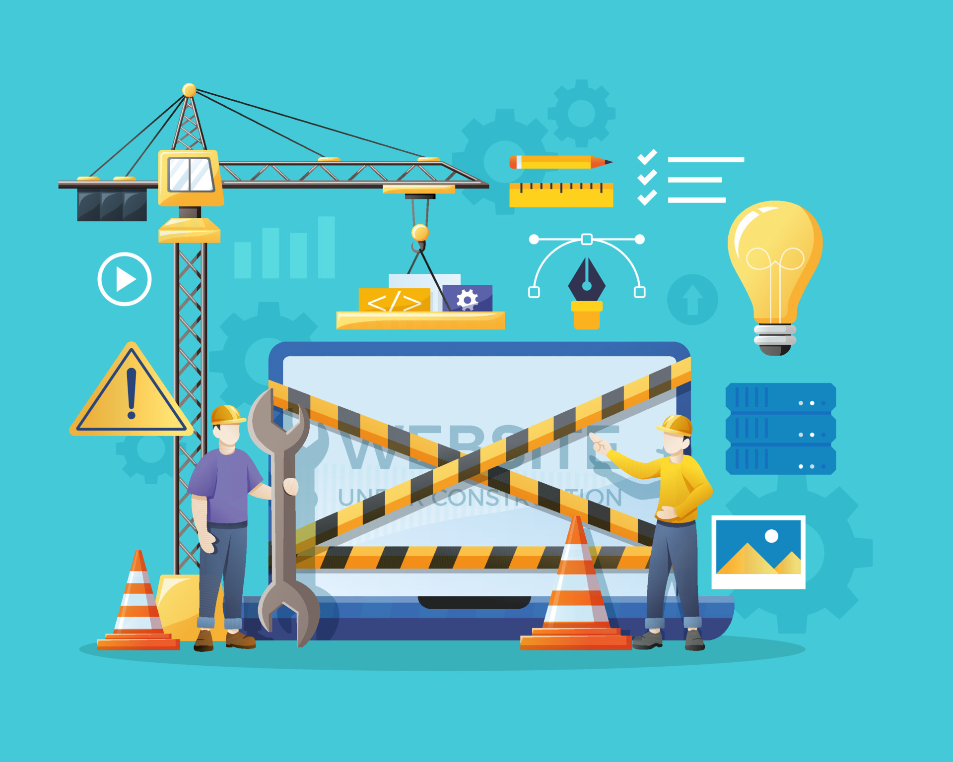 Website under construction page 6901845 Vector Art at Vecteezy Website under construction page 6901845 Vector Art at Vecteezy