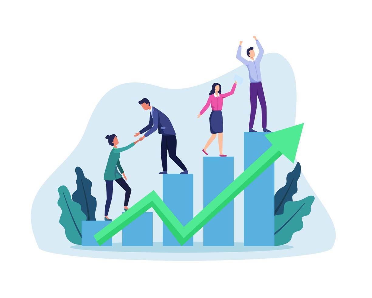 Business growth illustration vector