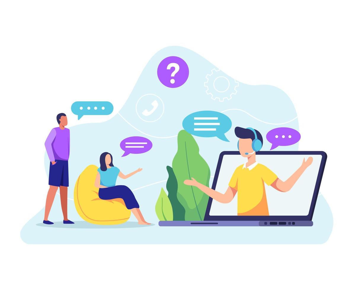 Customer service illustration concept vector