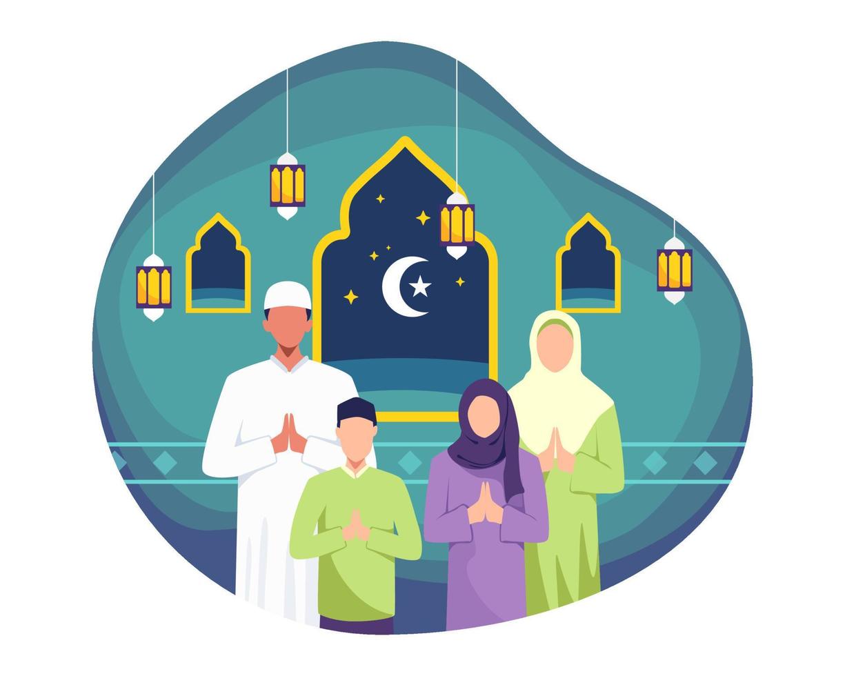 Ramadan illustration concept vector