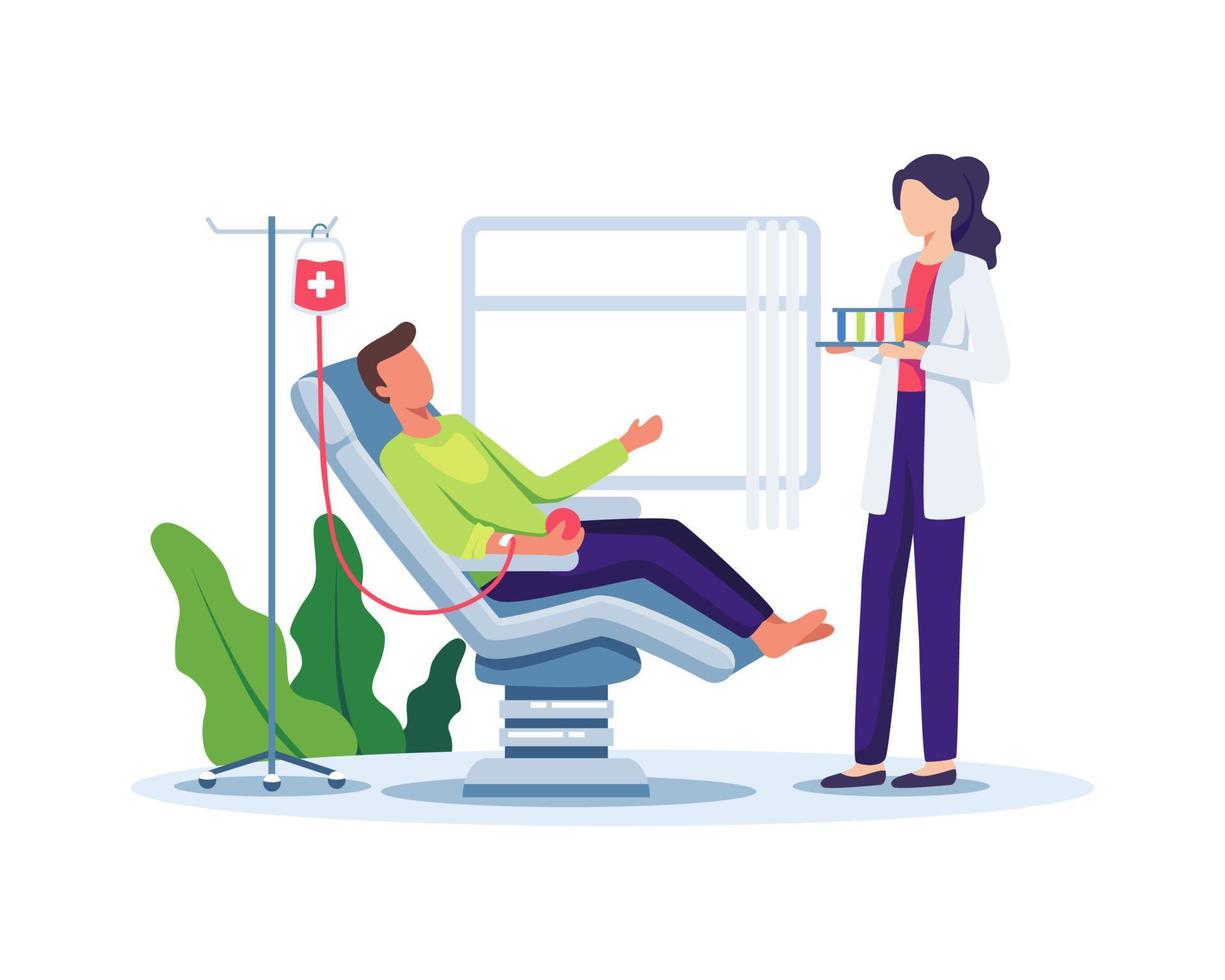 Blood donation concept illustration vector